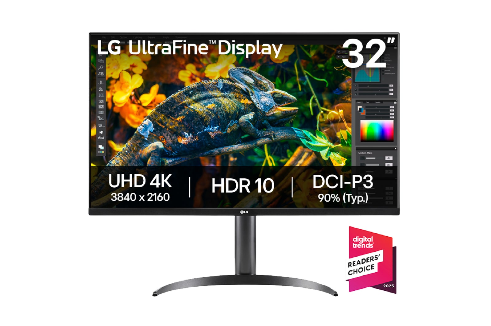 Vista frontal Monitor LG UltraFine™ 4K HDR 
